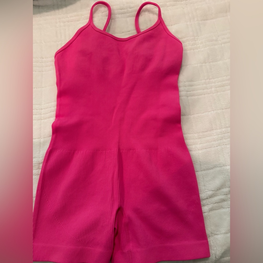 Women Athliesure  Pink Sleeveless Romper